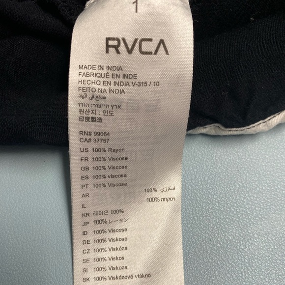 RVCA Black Rayon Shorts- Summer😎 Beach Surf Skate Shorts sz M - Picture 7 of 13